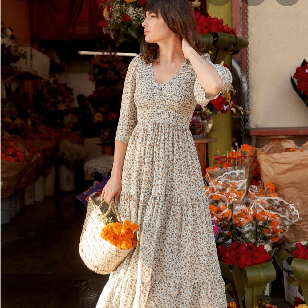 Christy Dawn Basil - Teal Calico - M/L - NWOT